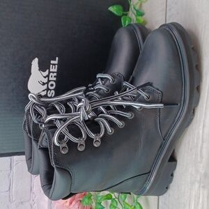 Sorel Lennox Leather Lace-Up Boots NIB